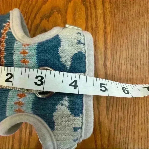 🌈 6/$60, Soft Padded Dog Harness XS Faux Fur Polar Bear Adjustable Blue Beige - Picture 4 of 7